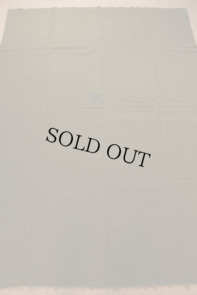 画像2: 50s 米軍 US メディカル ウール ブランケット オリーブドラブ (2)