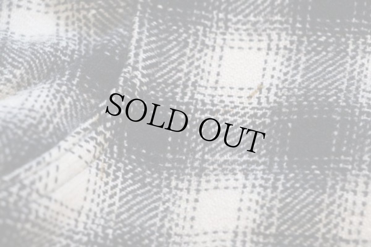 画像5: 40s J.O.BALLARD チンスト付き チェック ウールシャツ (5)