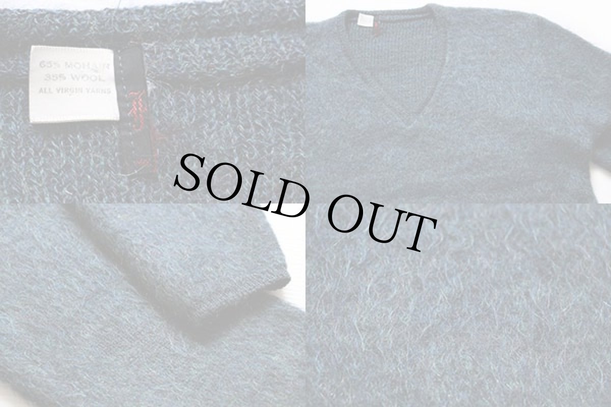 画像3: 60s UNKNOWN Vネック モヘヤ ニット セーター (3)