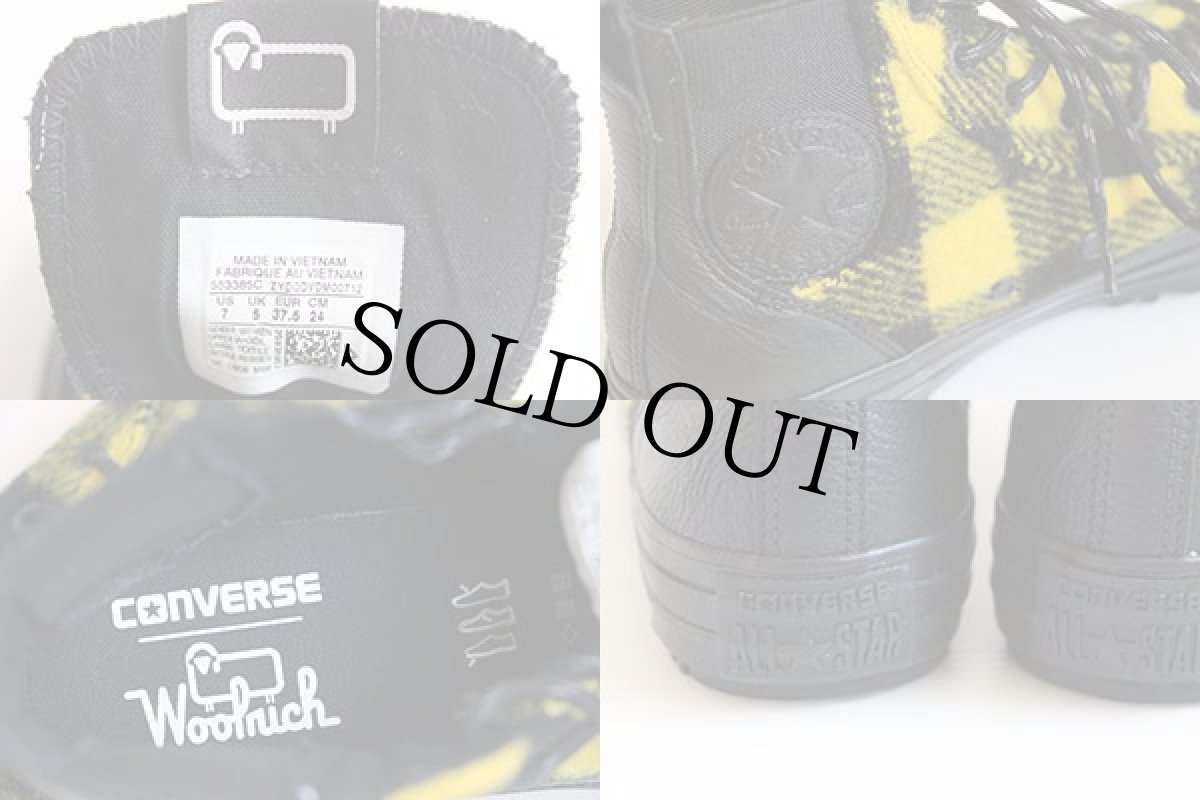 画像5: 未使用★CONVERSEコンバース×Woolrichウールリッチ ウール サイドゴア バッファローチェック 黄×黒 (5)