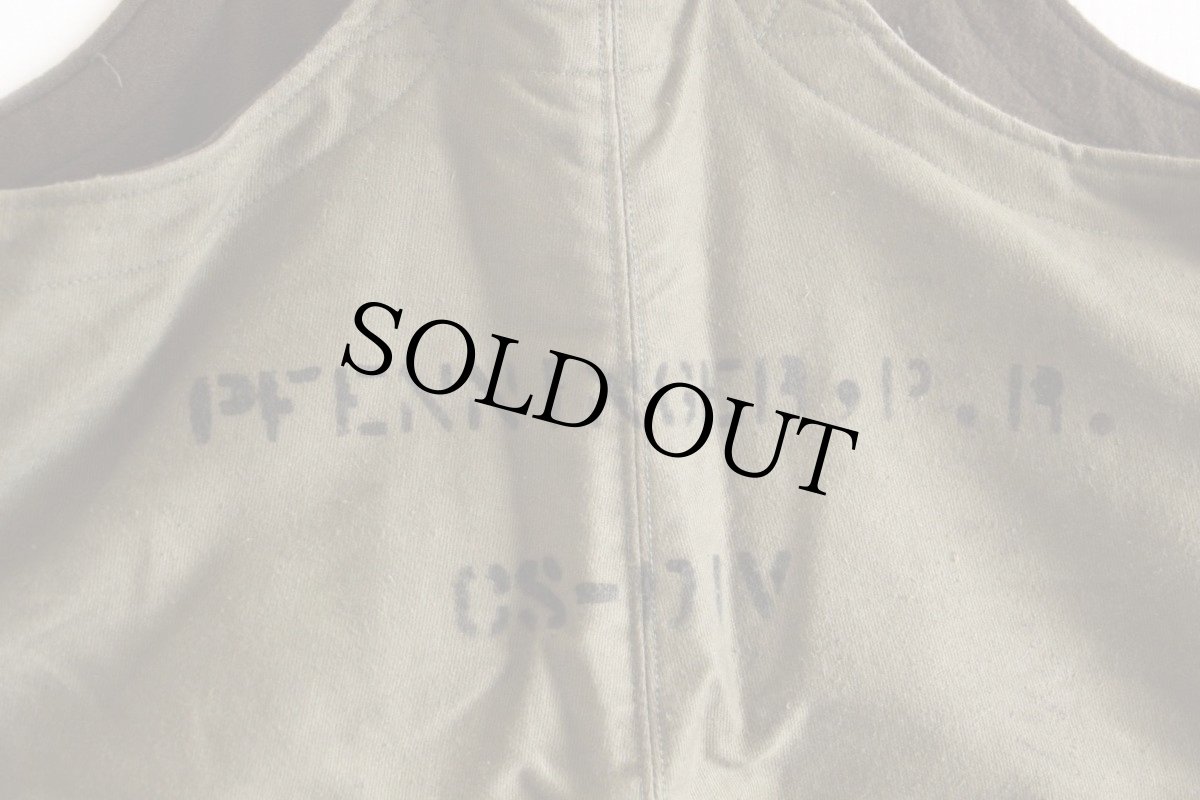 画像3: 40s 米軍 U.S.NAVY N-1 ステンシル デッキパンツ オリーブドラブ M★オーバーオール (3)