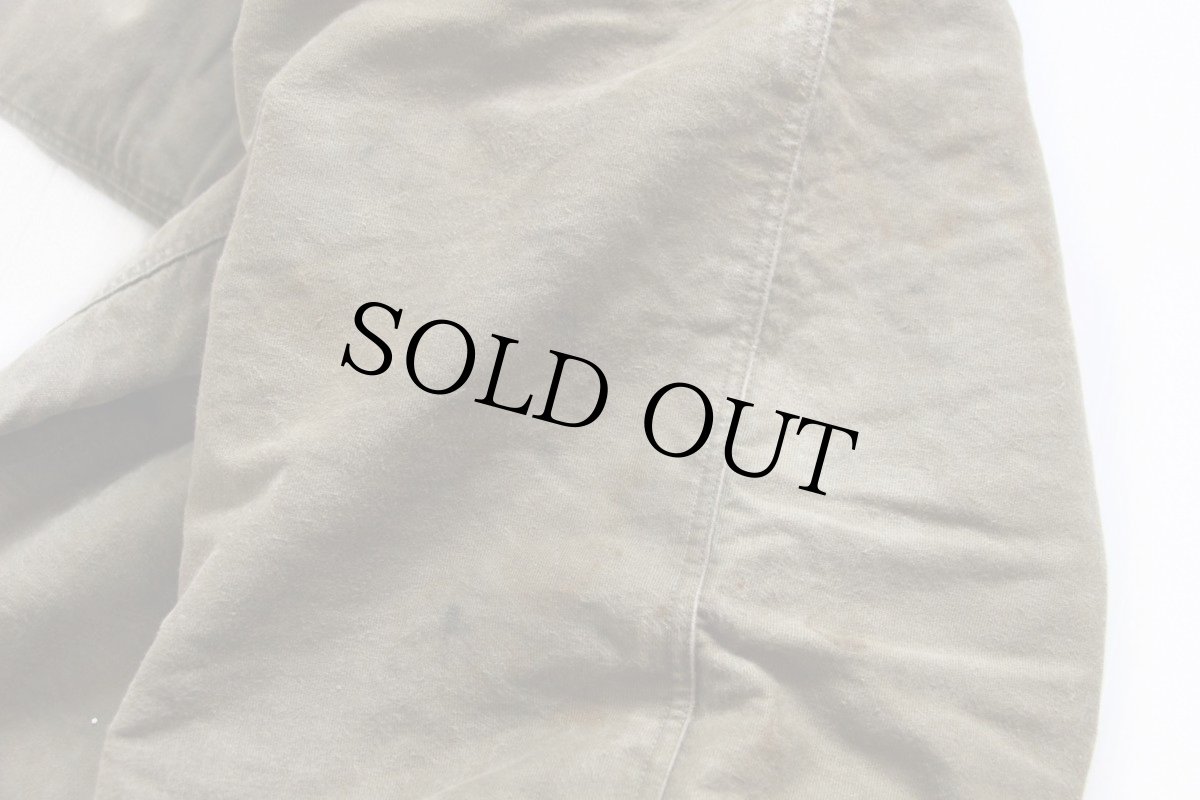 画像7: 40s 米軍 U.S.NAVY N-1 ステンシル デッキパンツ オリーブドラブ M★オーバーオール (7)