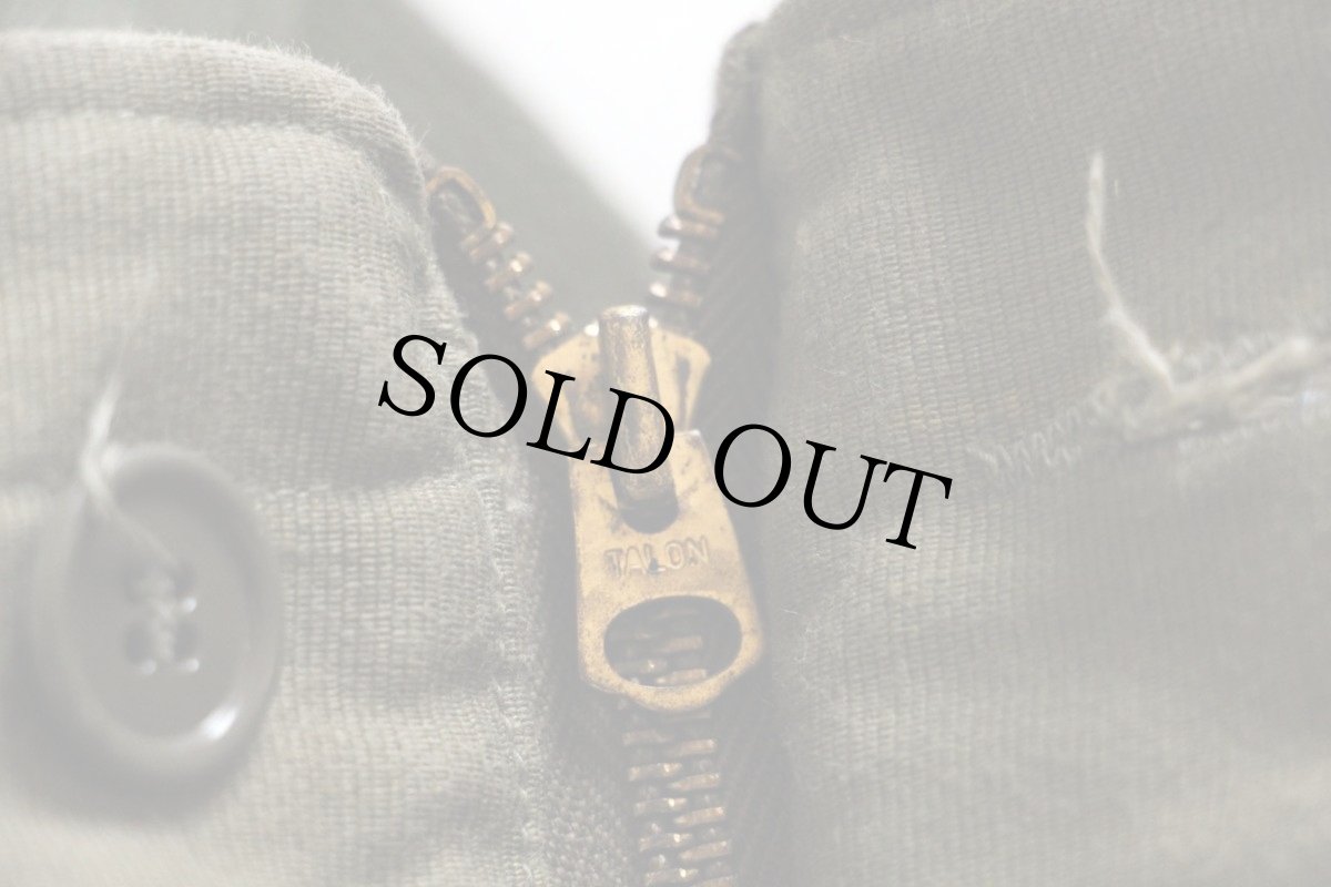 画像6: 40s 米軍 U.S.NAVY N-1 ステンシル デッキパンツ オリーブドラブ M★オーバーオール (6)