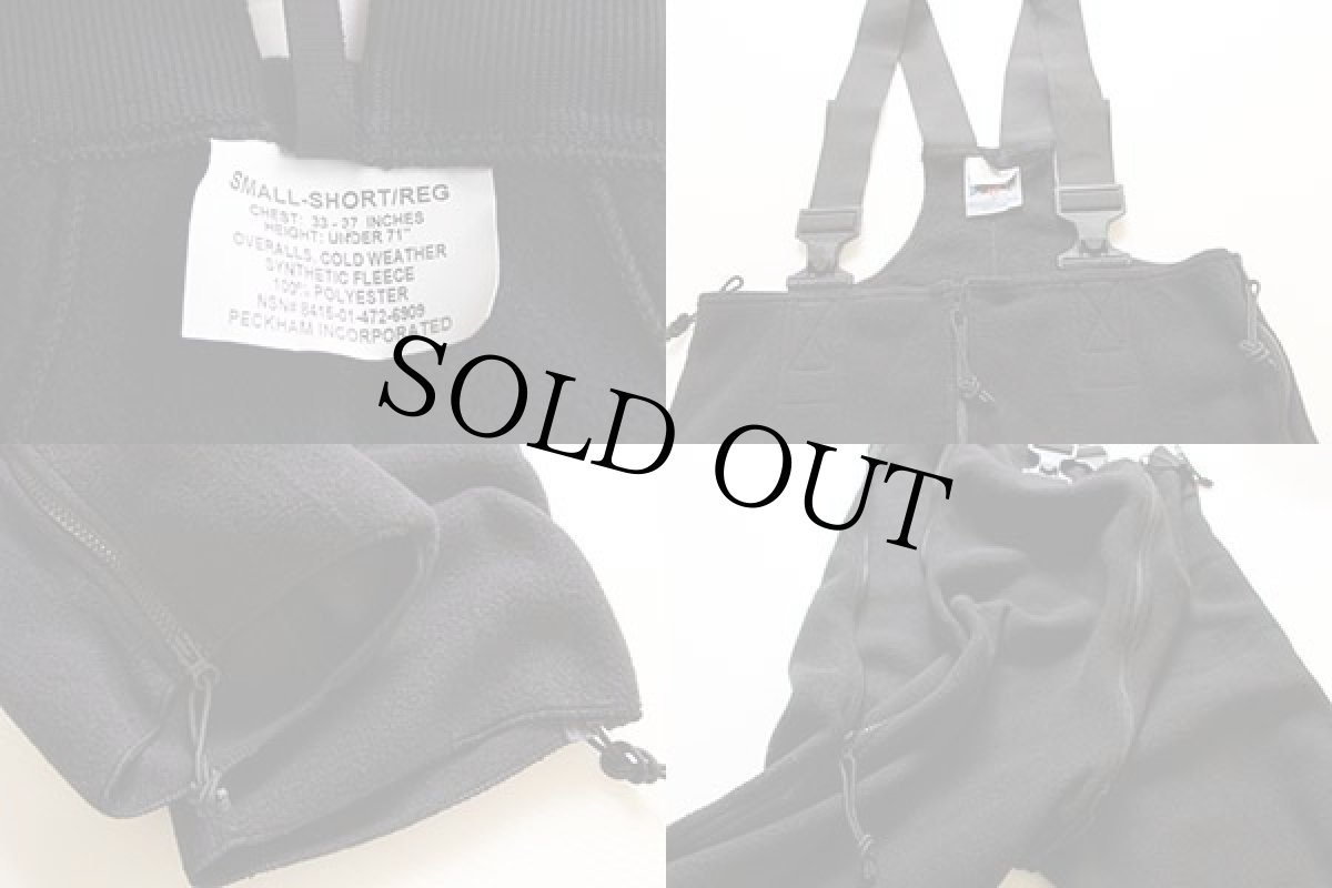 画像2: デッドストック★00s 米軍 ECWCS POLARTEC フリースライナー オーバーオール 黒 S-S (2)