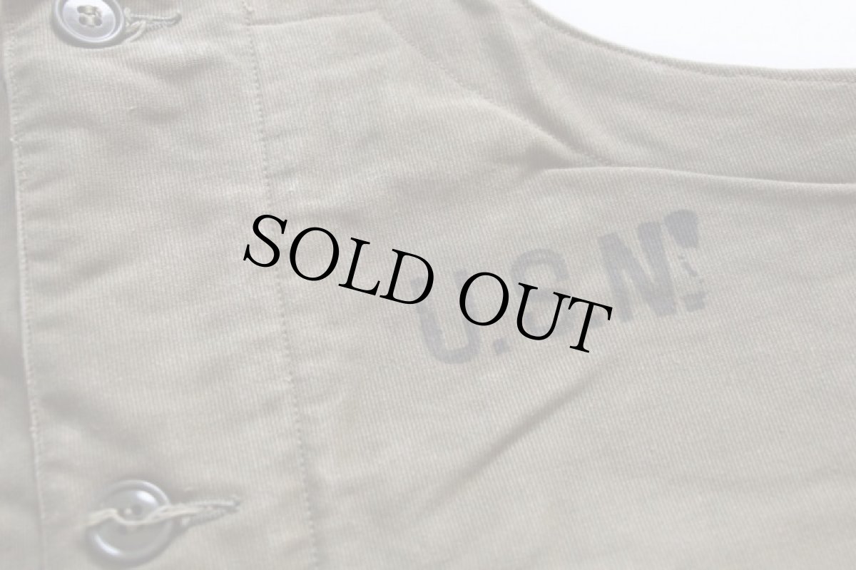 画像3: 40s 米軍 U.S.NAVY N-1 デッキパンツ オリーブドラブ M★オーバーオール (3)