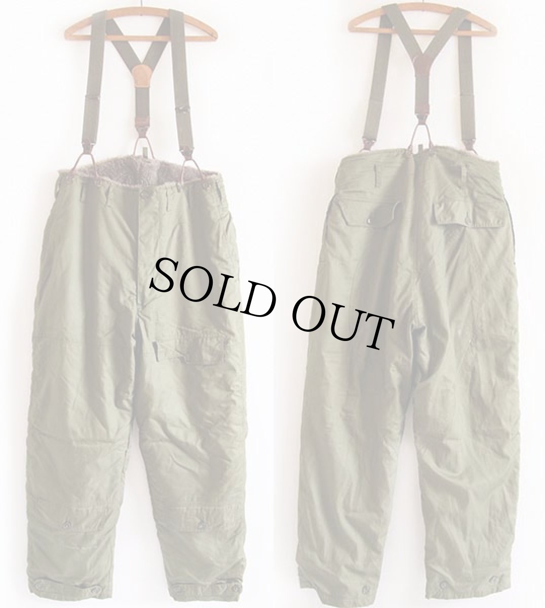 画像2: 40s 米軍 USAAF A-10 アルパカライナー フライトパンツ サスペンダー付き 40 (2)