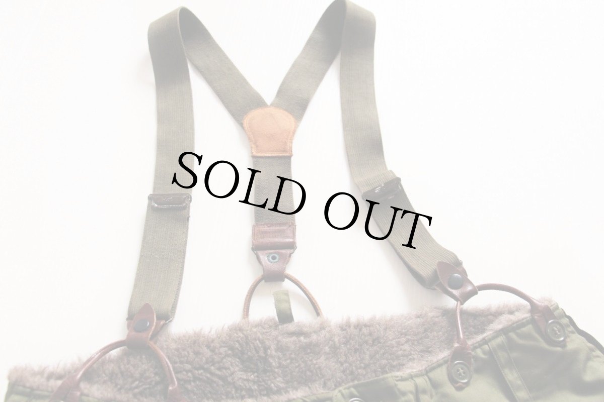 画像6: 40s 米軍 USAAF A-10 アルパカライナー フライトパンツ サスペンダー付き 40 (6)