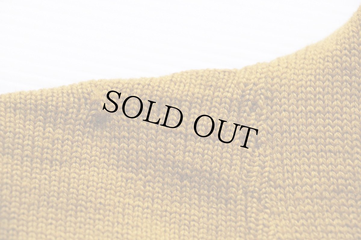 画像6: 40s LINCOLN パッチ付き ウールニット レタードカーディガン マスタード (6)