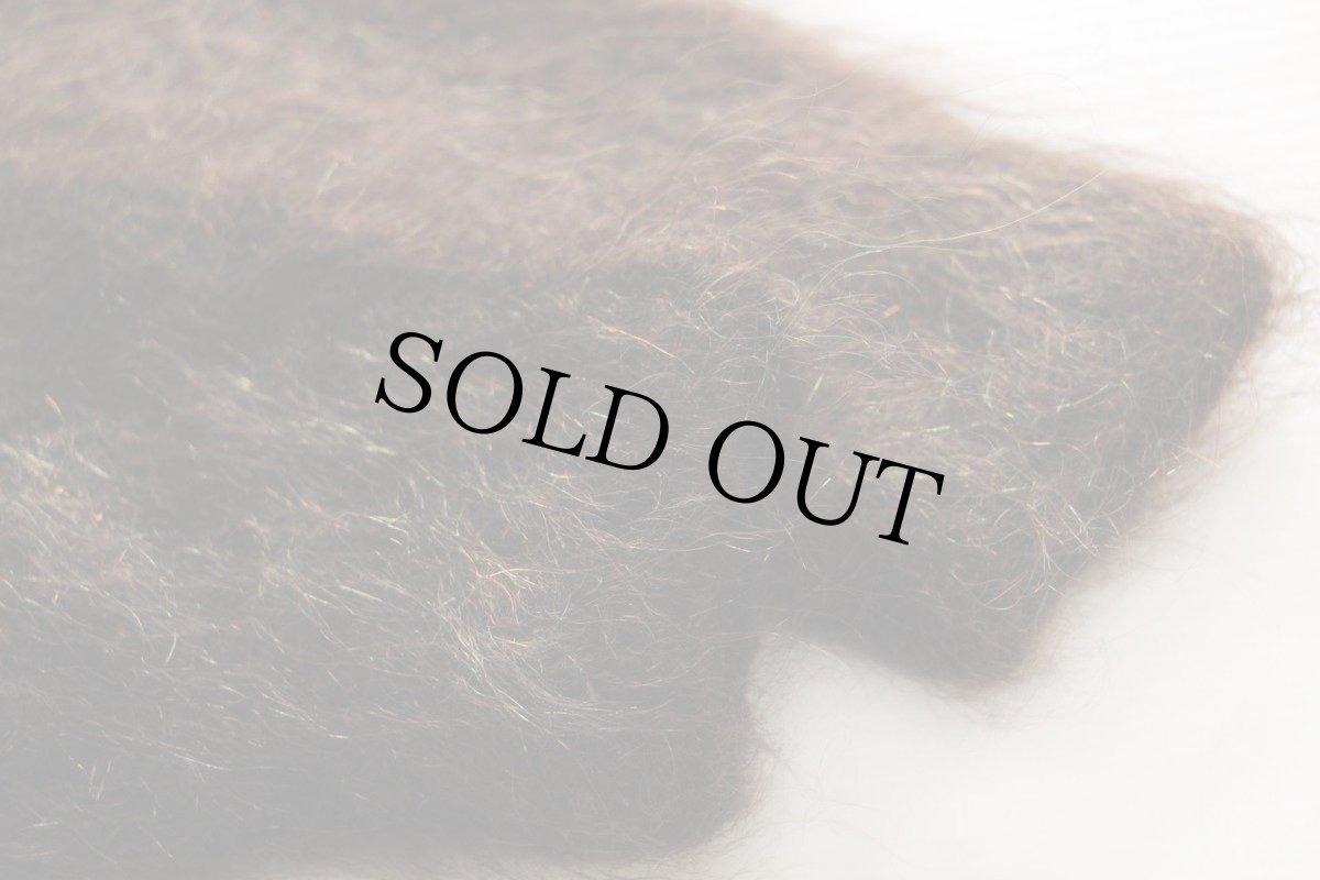 画像6: 60s スコットランド製 Antartex モヘヤ ニットカーディガン 焦げ茶 (6)