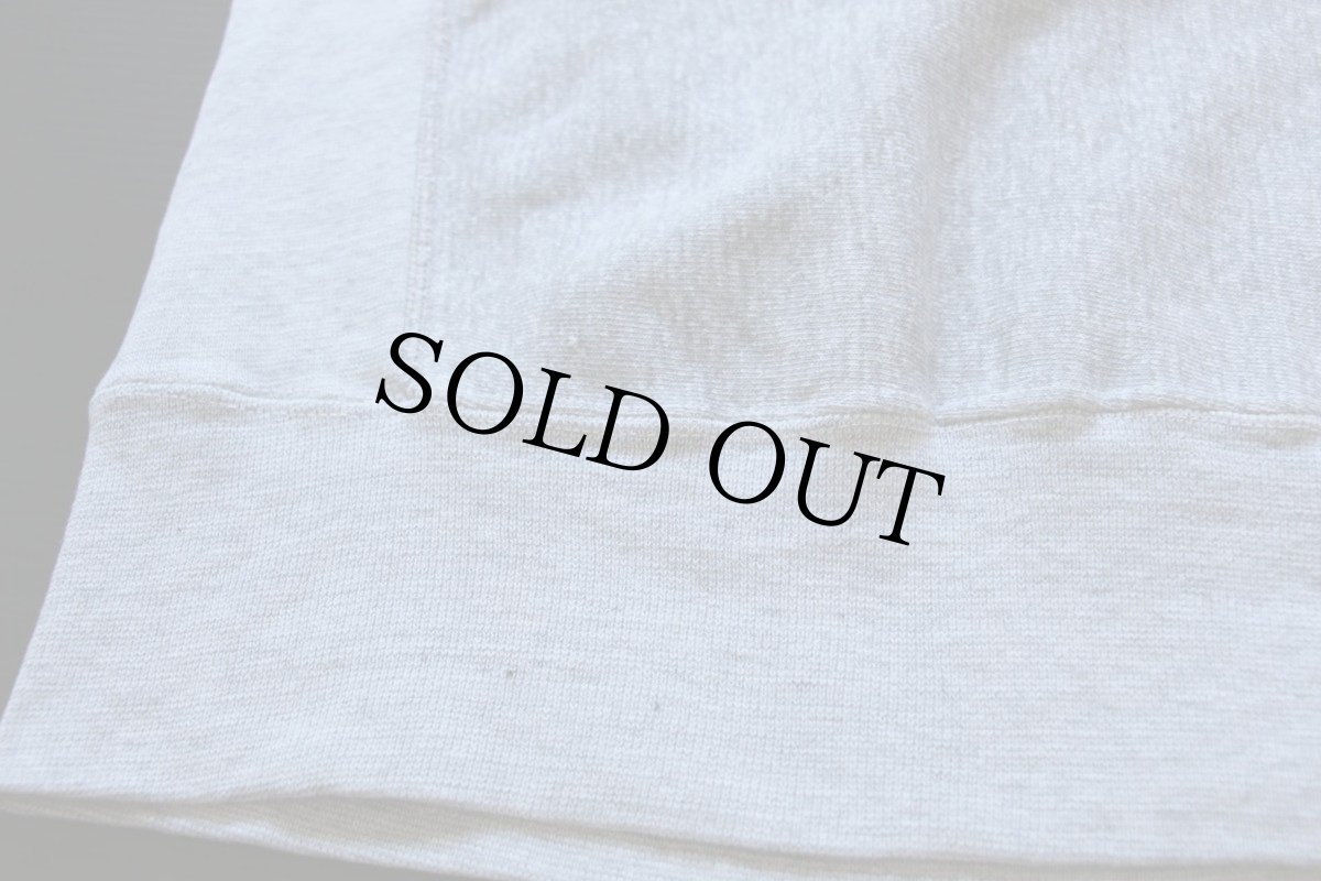 画像7: 70s USA製 Championチャンピオン 単色タグ USMA 染み込みプリント 前V リバースウィーブ スウェット 杢グレー S★U.S.ARMY (7)