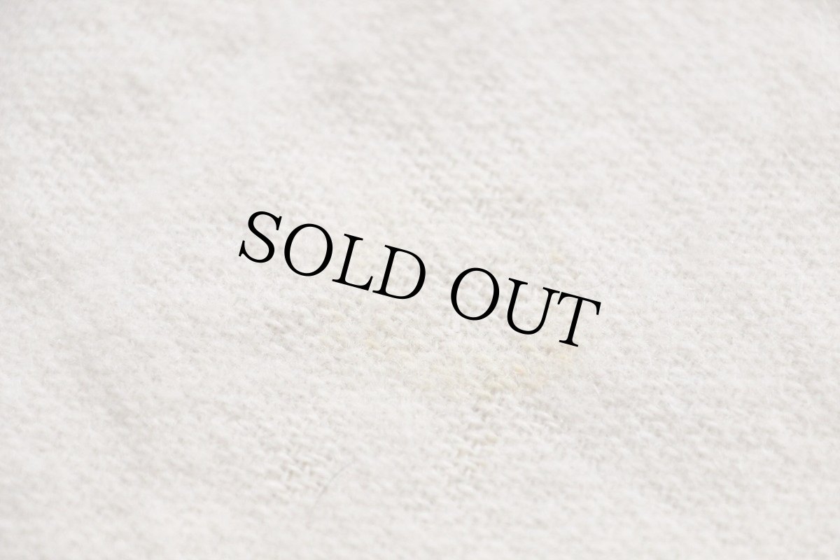 画像2: 90s USA製 ラルフローレン 無地 ウール ブランケット ナチュラル (2)