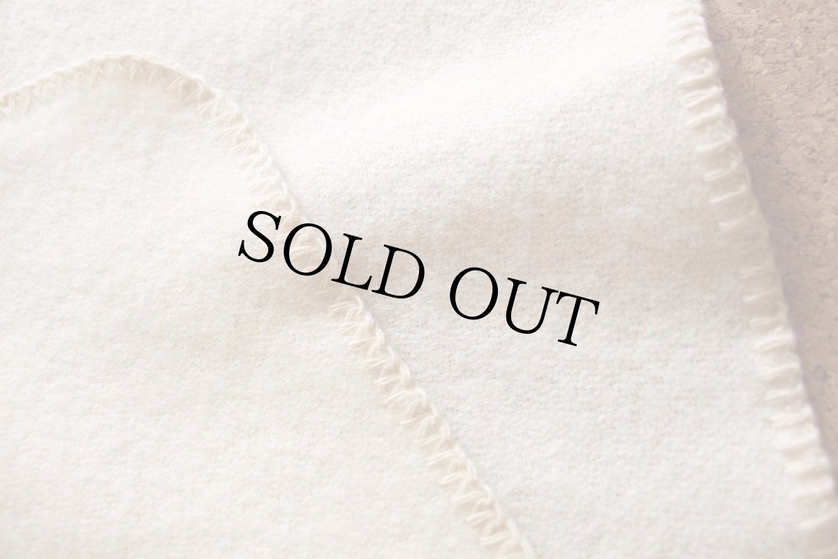 画像5: 90s USA製 ラルフローレン 無地 ウール ブランケット ナチュラル (5)