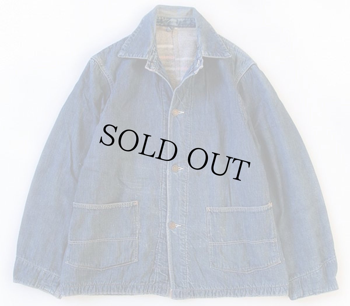 画像2: 40s MONTGOMERY WARD ブランケットライナー デニムカバーオール (2)