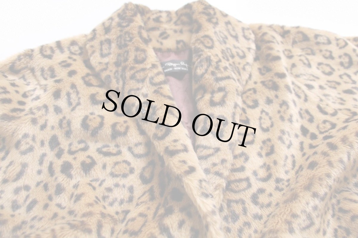 画像3: 80s フランス製 レオパード柄 ショールカラー フェイクファージャケット (3)