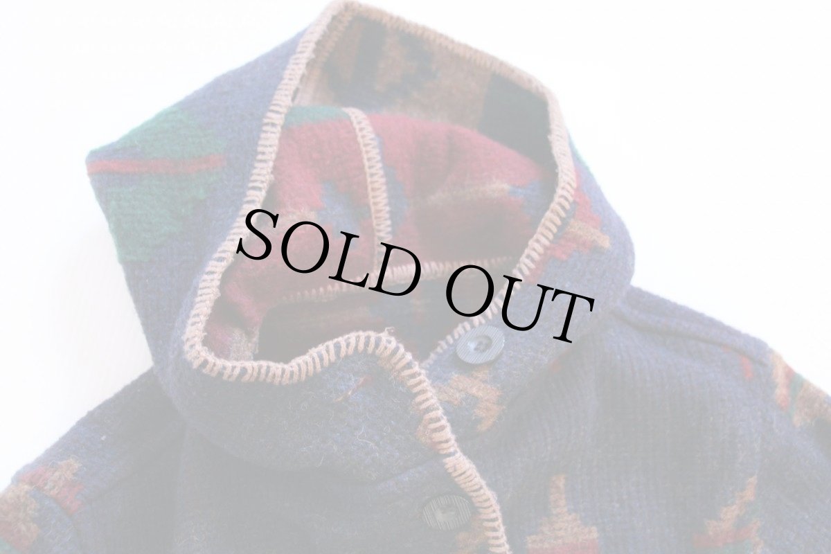 画像4: Woolrichウールリッチ ネイティブ柄 リバーシブル ロング ウール ブランケット コート W-S (4)