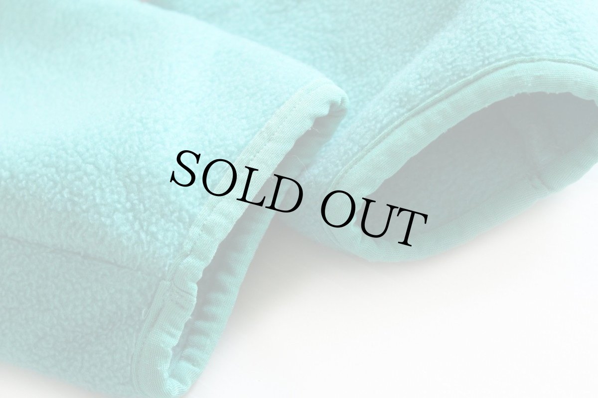 画像5: 80s USA製 patagoniaパタゴニア フリース スナップT エメラルドグリーン M (5)