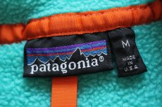 画像4: 80s USA製 patagoniaパタゴニア フリース スナップT エメラルドグリーン M (4)