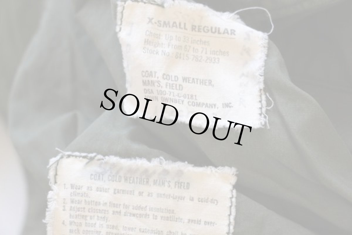 画像4: 70s 米軍 U.S.ARMY M-65 フィールドジャケット XS-R (4)