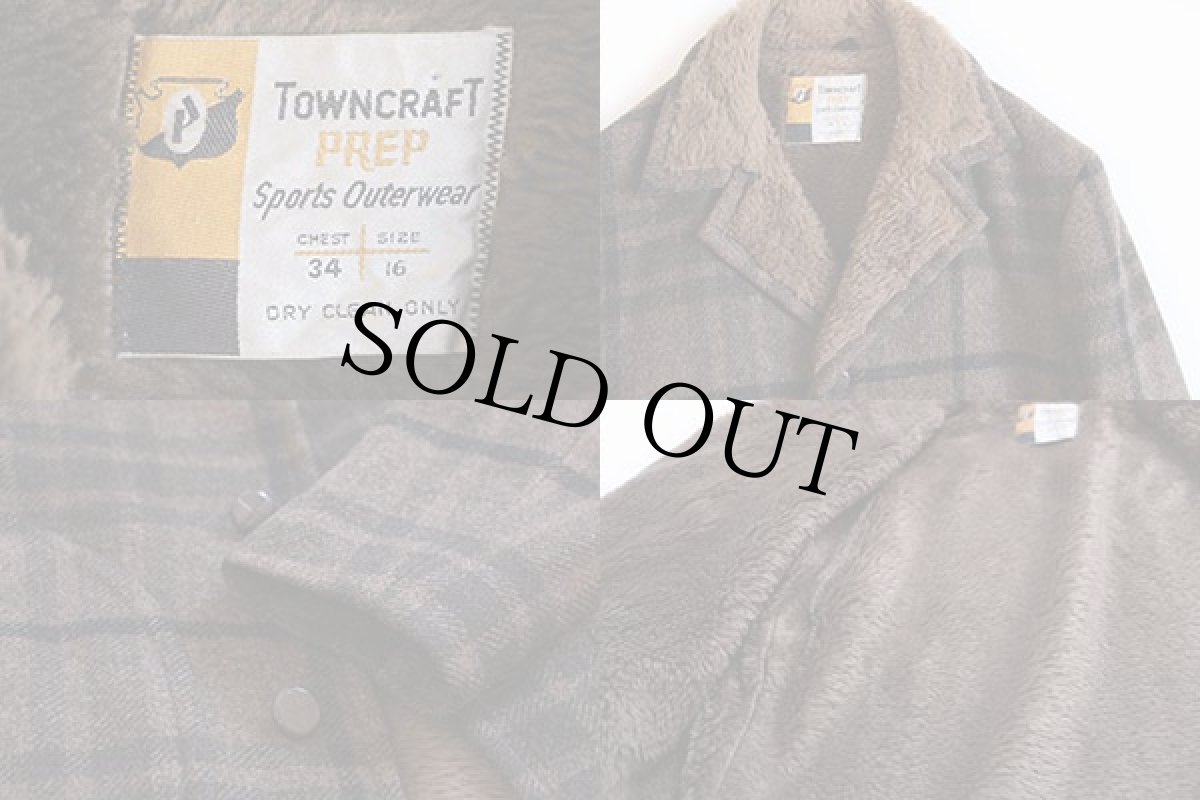 画像3: 60s TOWNCRAFT チェック ボアライナー ウールジャケット ボーイズ16 (3)