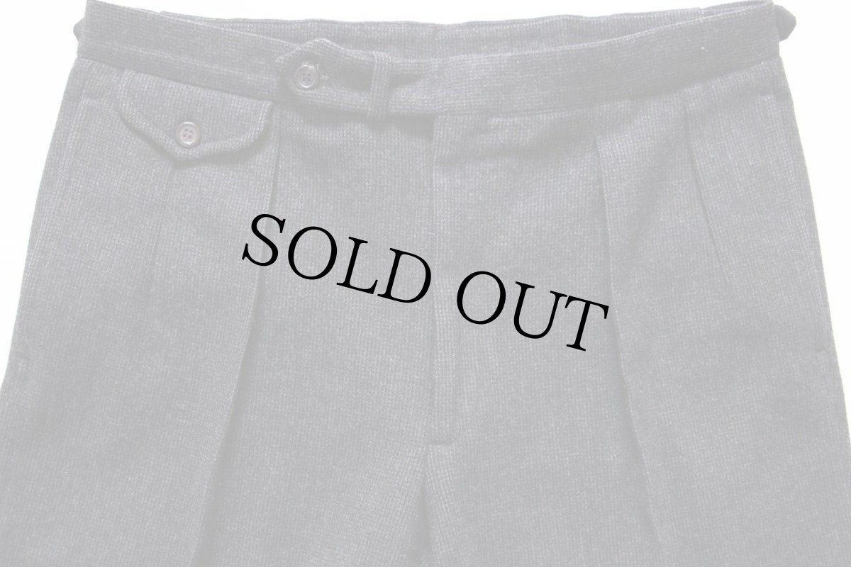 画像2: 90s ポロ ラルフローレン ツータック スラックス ツイード ウールパンツ w34 (2)