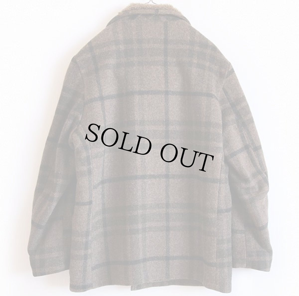 画像2: 60s TOWNCRAFT チェック ボアライナー ウールジャケット ボーイズ16 (2)