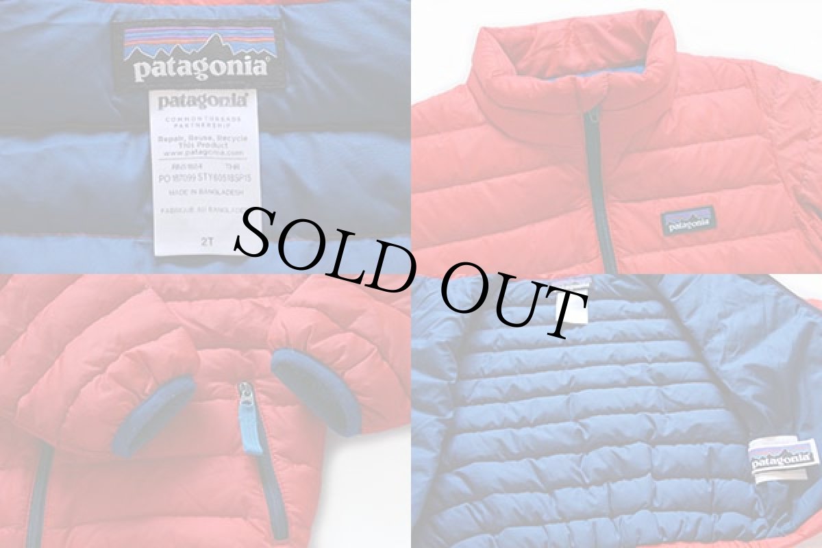 画像3: patagoniaパタゴニア ベビー ダウンセーター フレンチレッド キッズ2T★ダウンジャケット (3)