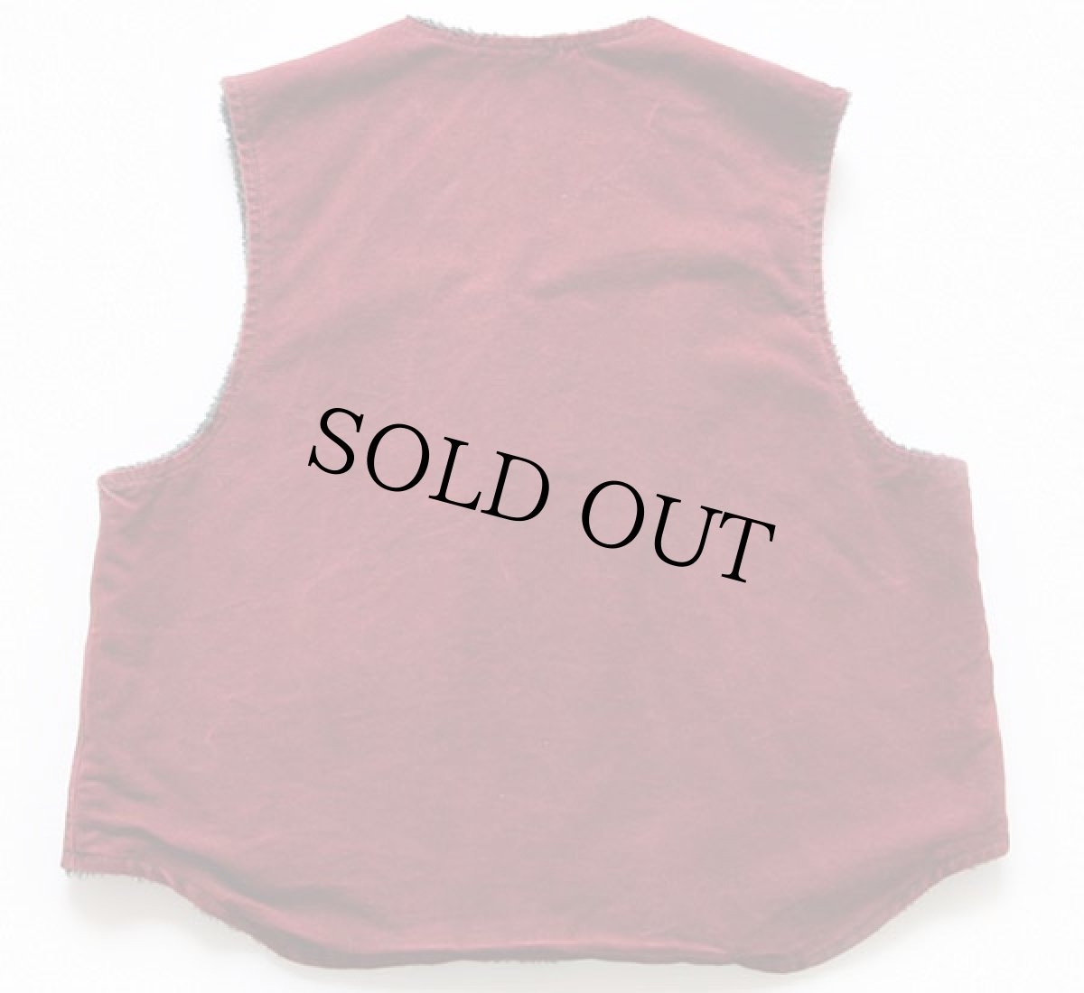 画像2: 90s USA製 carharttカーハート シェルパラインド サンドストーン ダックベスト ワインレッド XL (2)