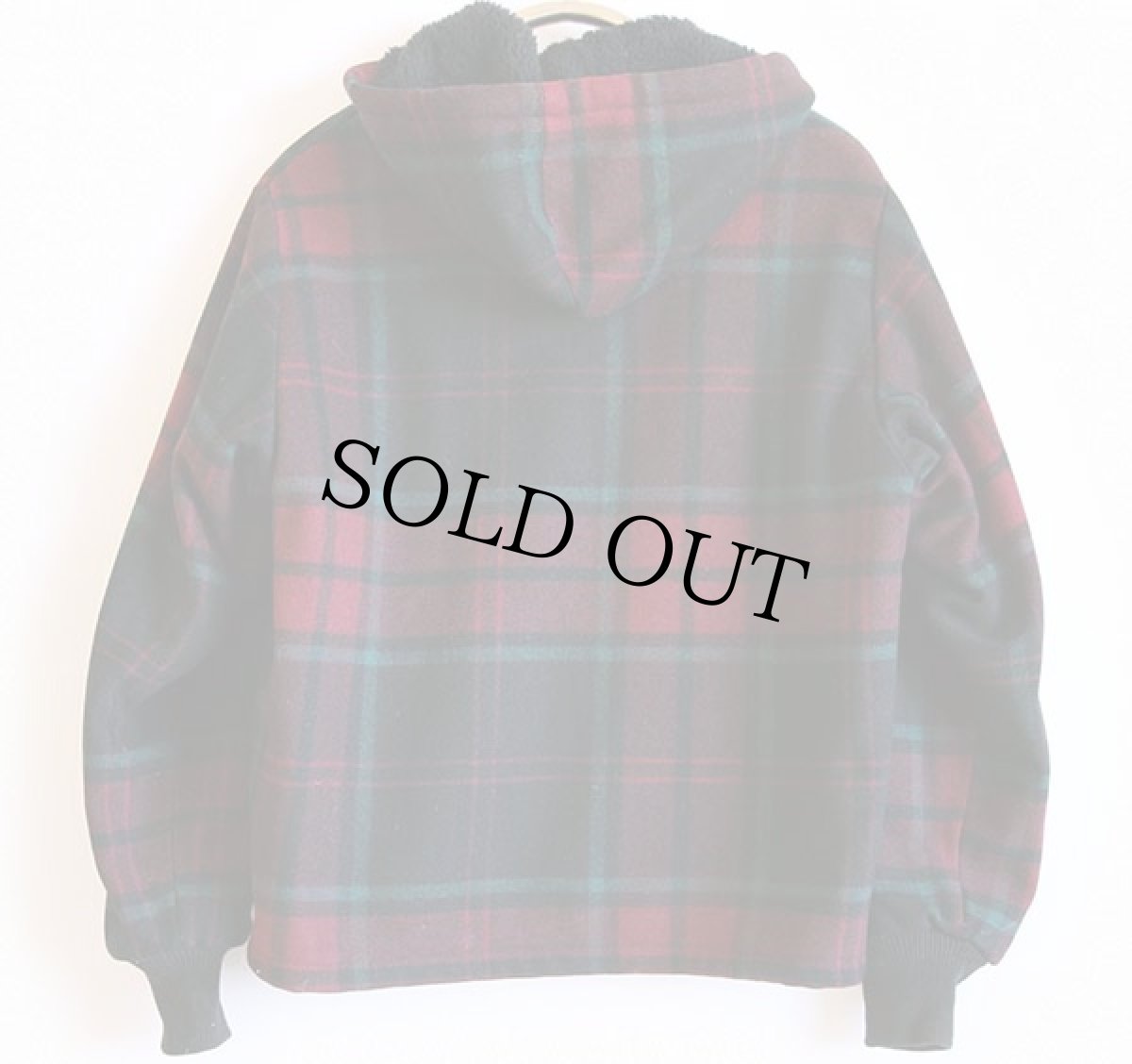 画像2: 60s Stratojac チェック ボアライナー ウールパーカー 40 (2)