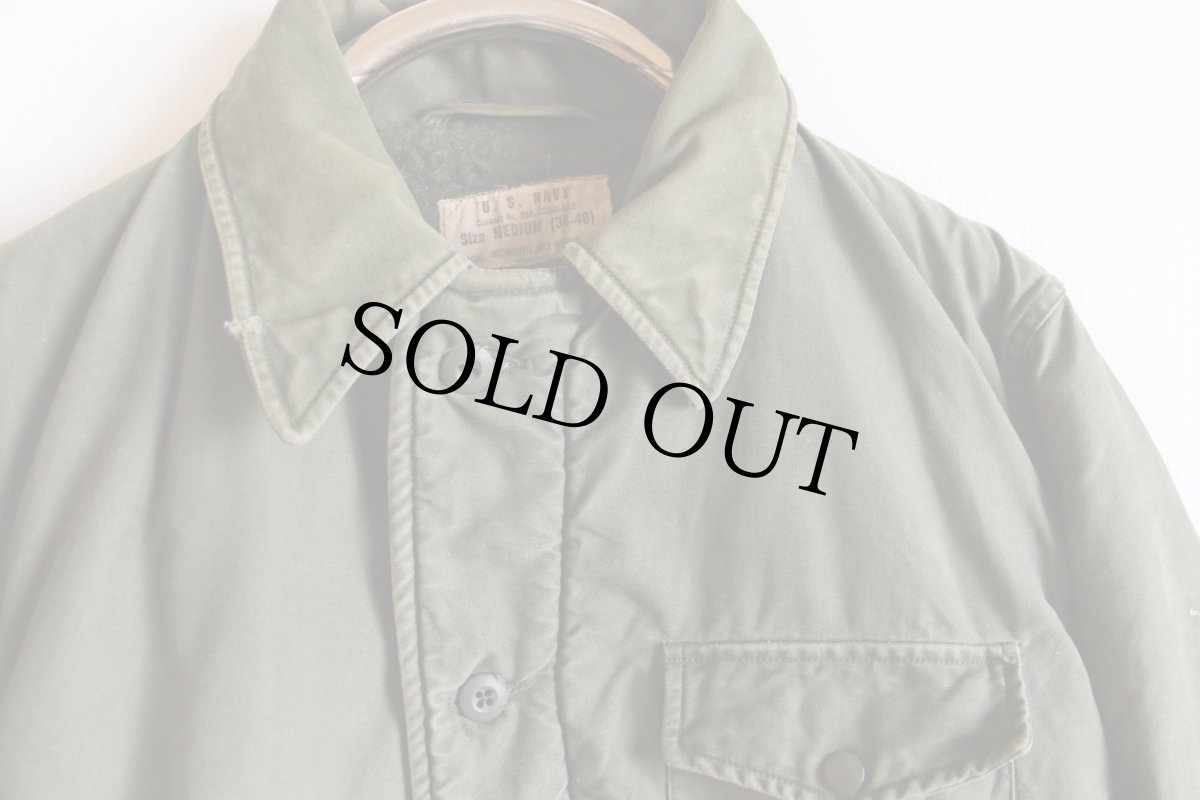 画像4: 60s 米軍 U.S.NAVY A-2 ステンシル デッキジャケット 初期型 M (4)