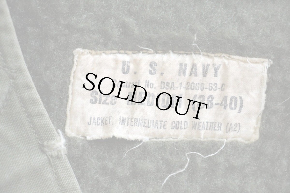画像5: 60s 米軍 U.S.NAVY A-2 ステンシル デッキジャケット 初期型 M (5)