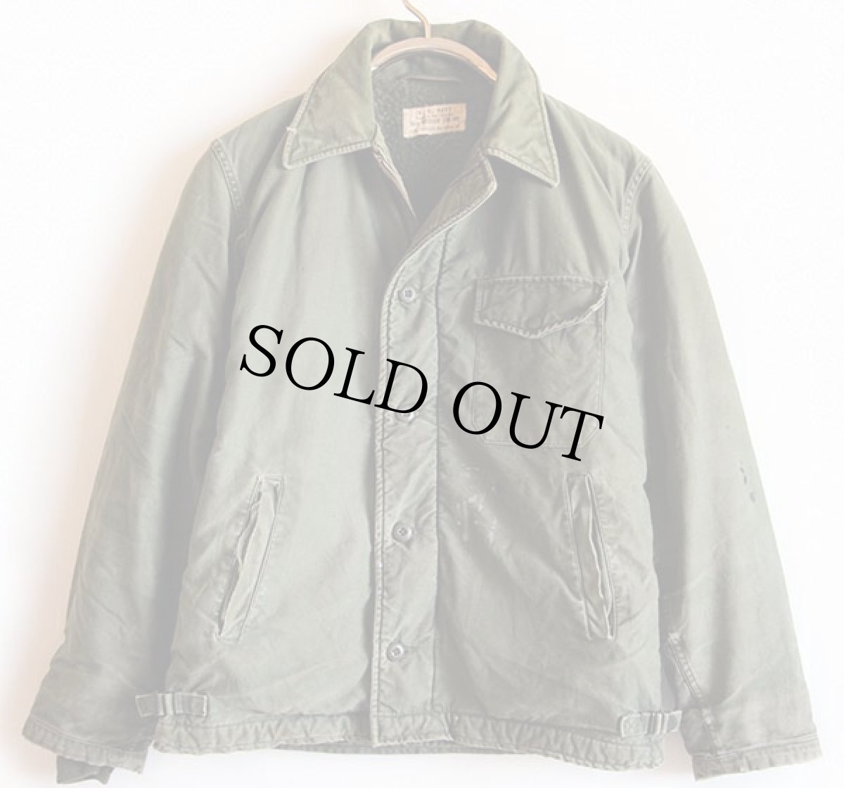 画像2: 60s 米軍 U.S.NAVY A-2 ステンシル デッキジャケット 初期型 M (2)