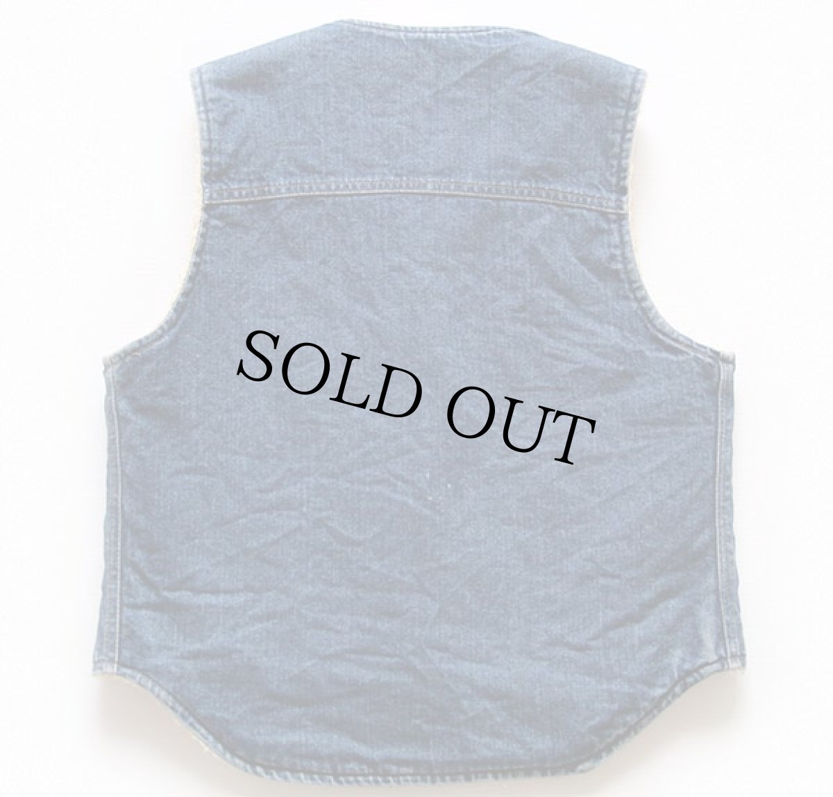 画像2: 70s carharttカーハート ボアライナー デニムベスト M (2)