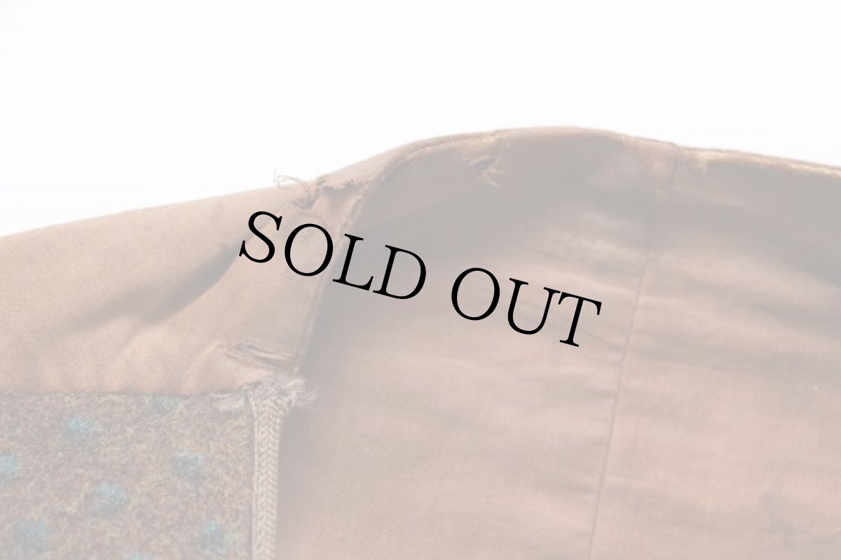 画像6: 40s クジャク柄 シンチバック ベスト★ジレ アンティーク (6)