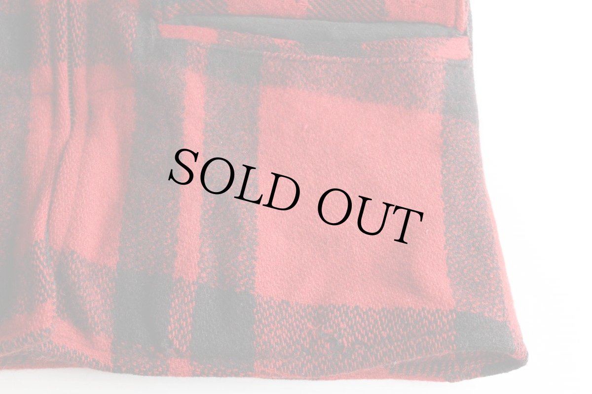 画像9: 50s PENNEY'S チェック マッキーノ ウールジャケット 赤×黒 36 (9)