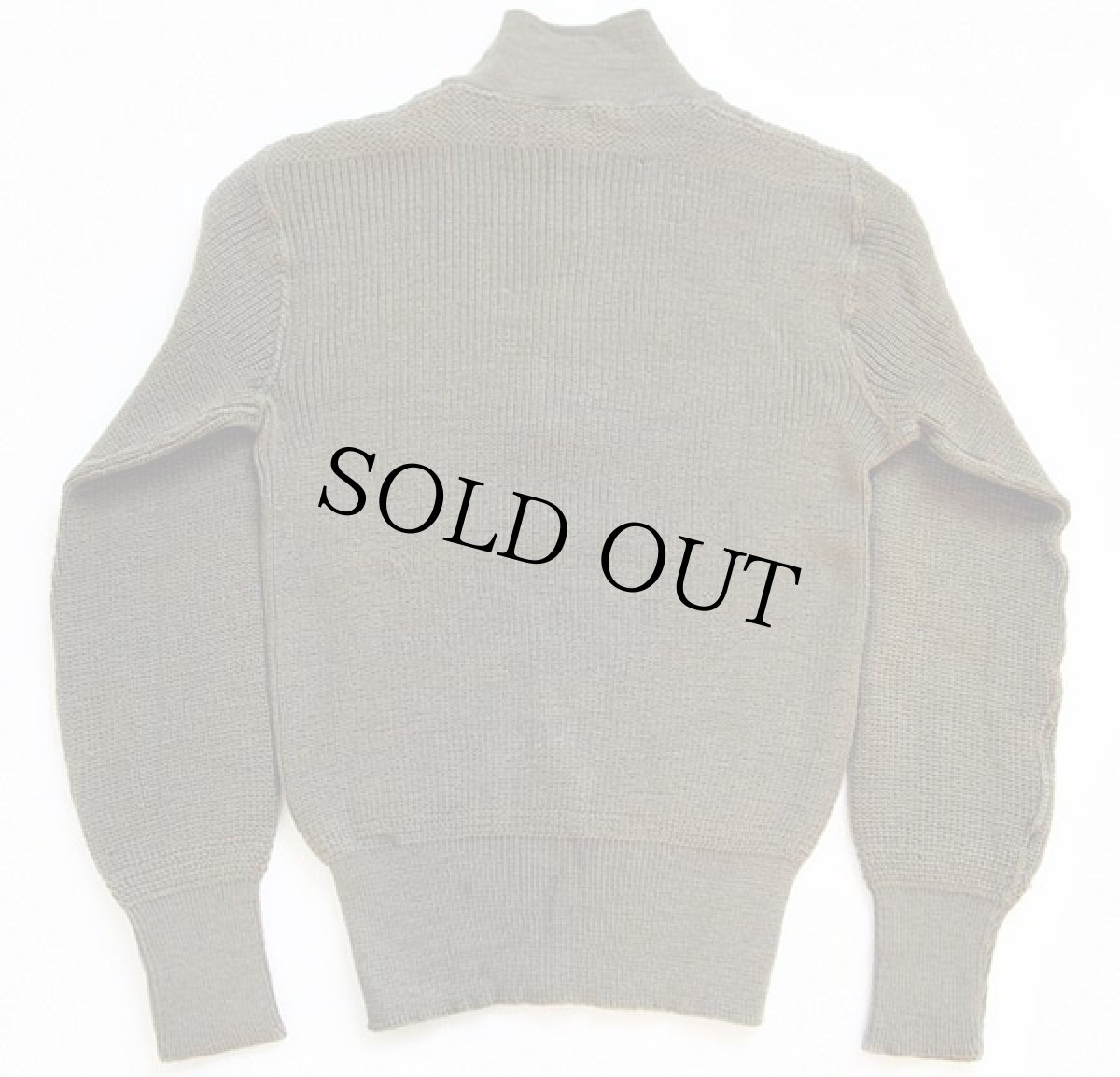 画像2: 40s 米軍 U.S.ARMY 5ボタン ハイネック ウールニット セーター M (2)