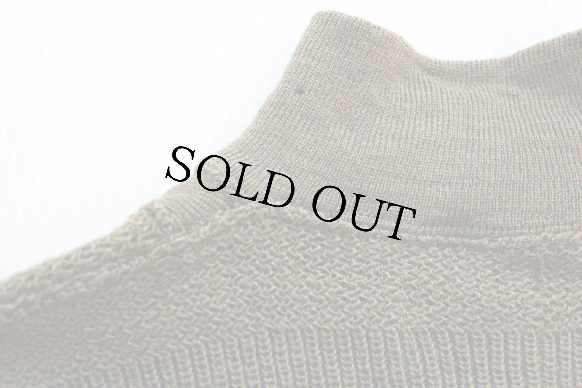 画像6: 40s 米軍 U.S.ARMY 5ボタン ハイネック ウールニット セーター M (6)