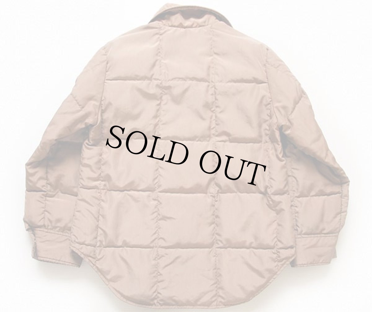 画像2: 80s USA製 The Company Store ダウン シャツジャケット ブロンズ M (2)