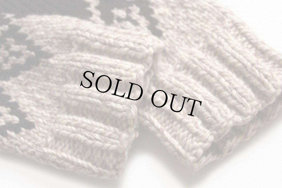 画像6: 60s ダイヤ柄  ウール カウチンセーター (6)