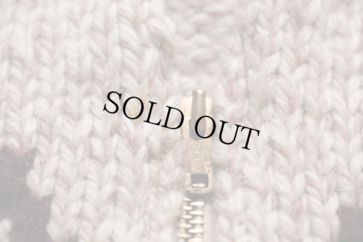 画像4: 60s ダイヤ柄  ウール カウチンセーター (4)