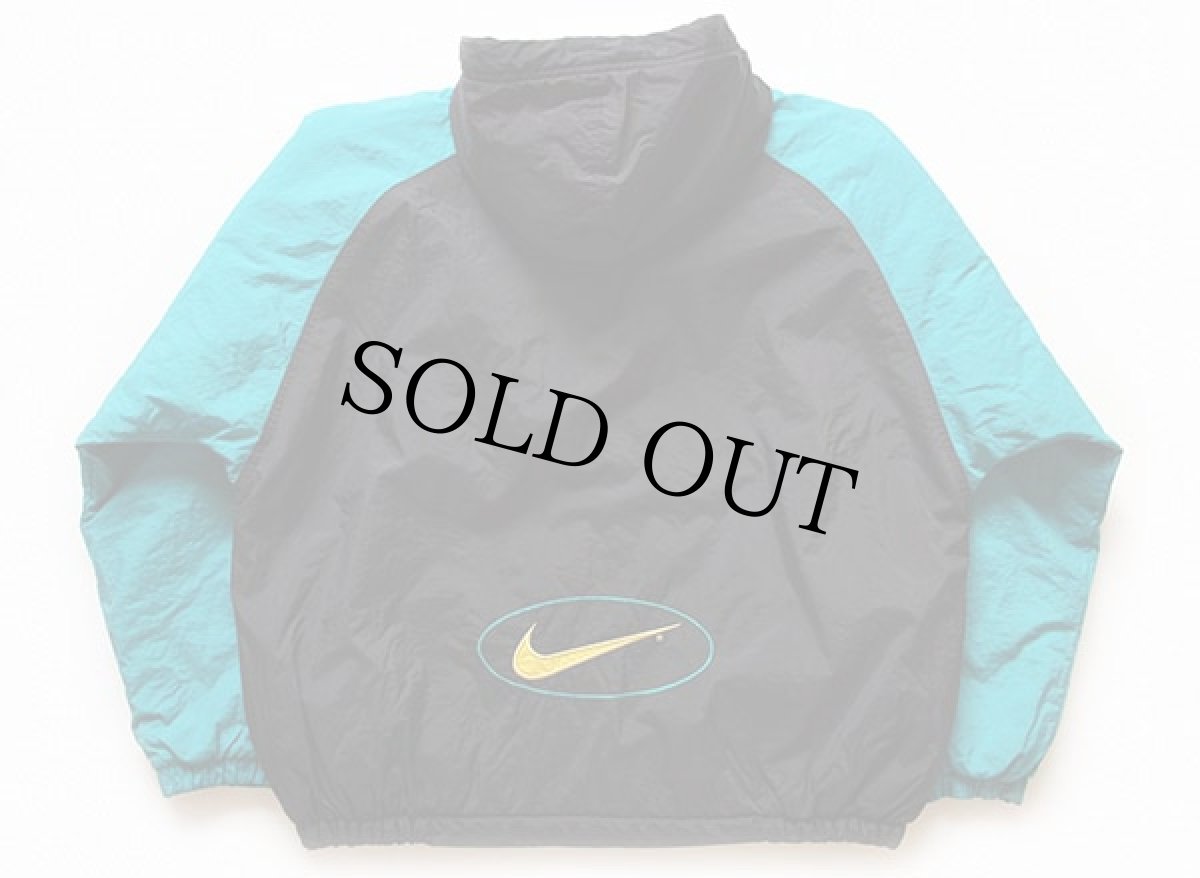 画像2: 90s NIKEナイキ キルティングライナー 切り替え ナイロンパーカー ボーイズL (2)