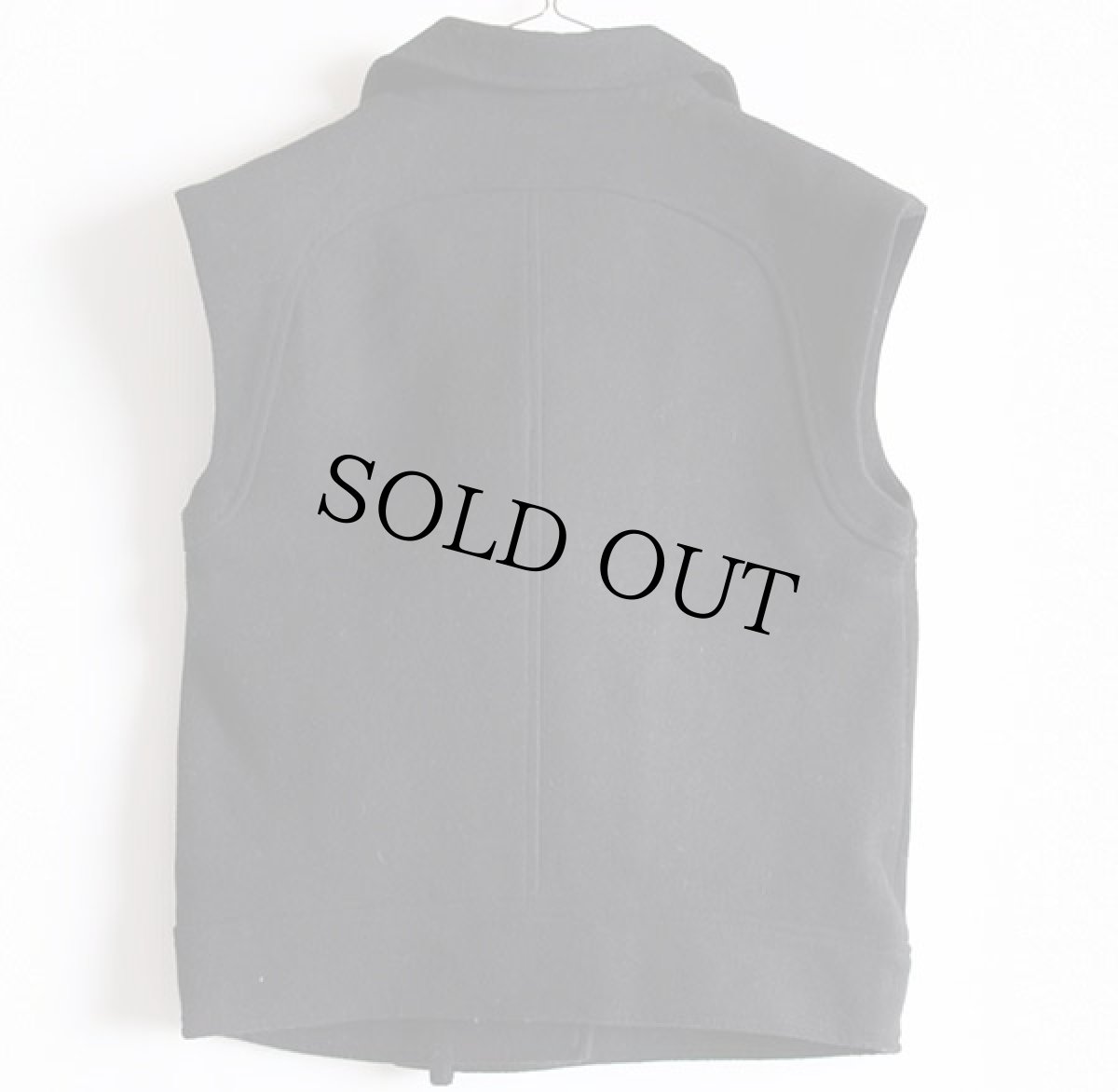 画像2: Calvin Kleinカルバンクライン ウール ダブルライダース ベスト 黒 XS (2)