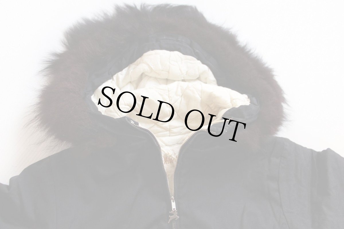 画像3: 60s White Stag チロリアンテープ リアルファー キルティングライナー コットンパーカー 黒 (3)