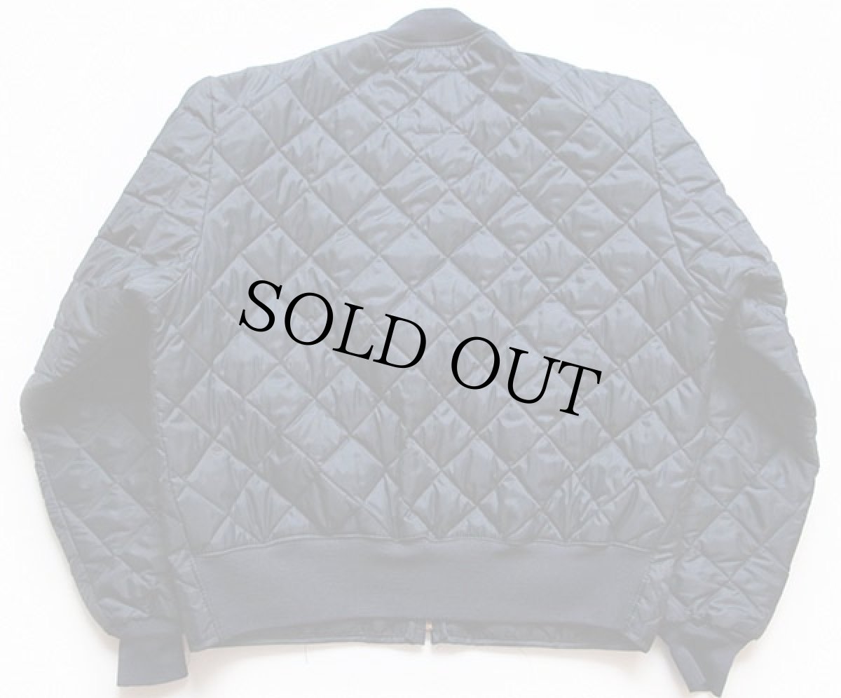 画像2: 80s USA製 HORACE SMALL ナイロン キルティングジャケット 紺 L-L (2)