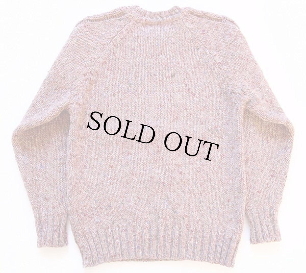 画像2: 80s アイルランド製 L.L.Bean ネップ入り ウールニット セーター 40 (2)