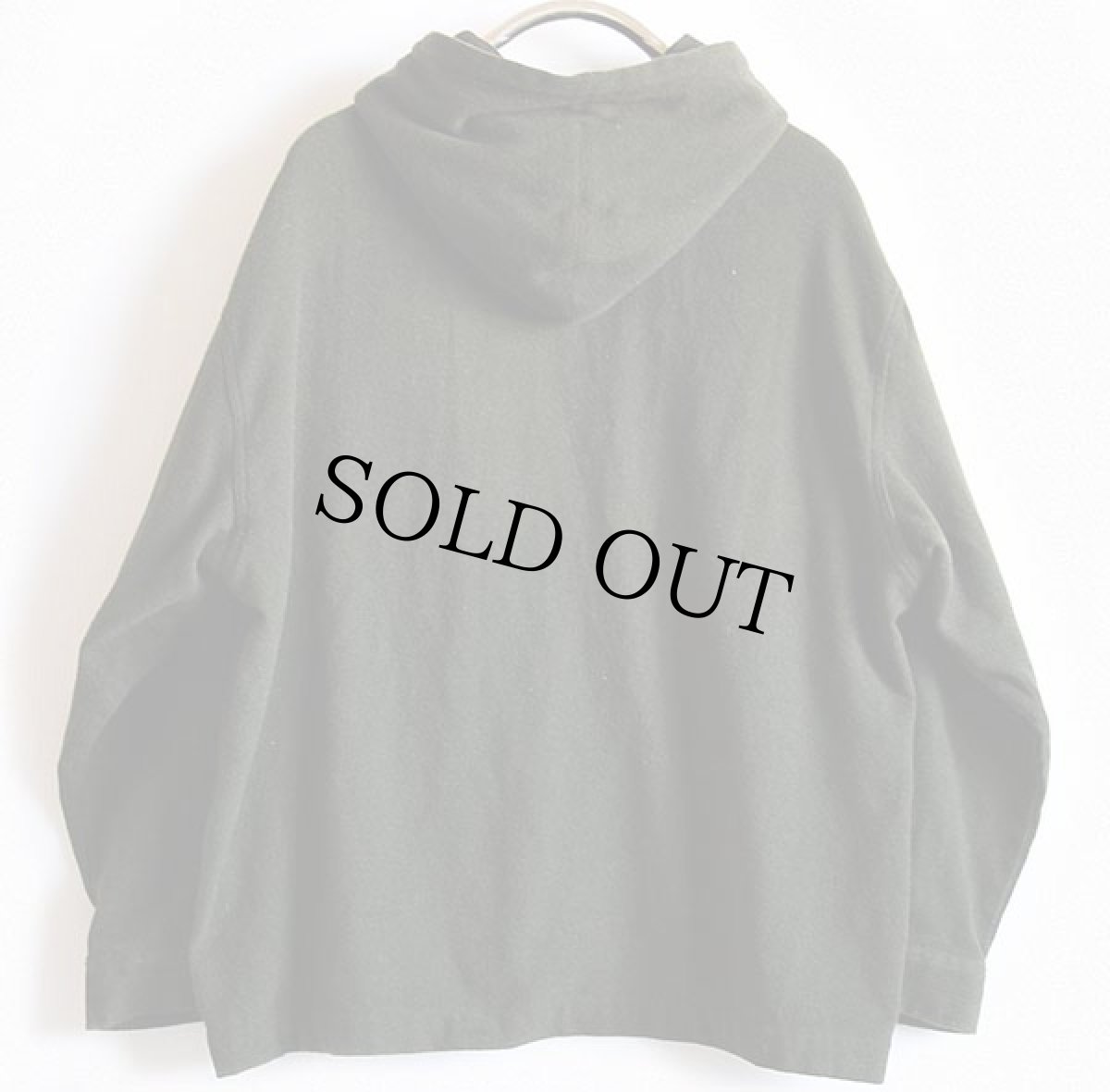 画像2: 90s GAPギャップ チェック切り替え ウール混 シャツパーカー L (2)