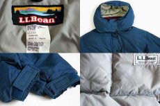 画像3: 90s USA製 L.L.Bean PENOBSCOT PARKA フード付き ダウンジャケット 薄紺 W-XL★パーカー (3)