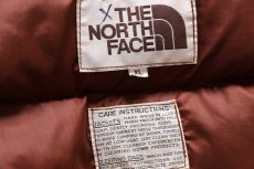 画像4: 70s THE NORTH FACEノースフェイス 茶タグ ナイロン ダウンジャケット 茶 XL (4)