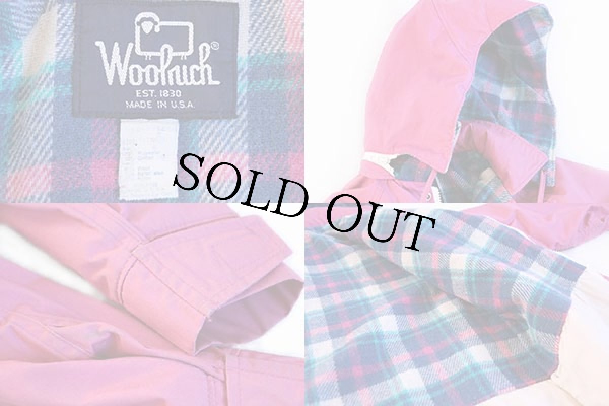 画像3: 80s USA製 Woolrichウールリッチ ウールライナー マウンテンパーカー ピンク W-M (3)