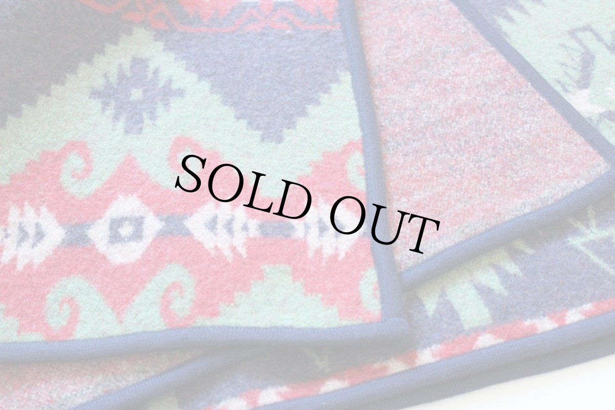 画像6: 未使用★LAUREN ラルフローレン ネイティブ柄 ウール ブランケット ポンチョ S/M (6)