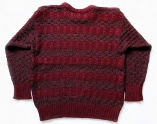 画像2: アイルランド製 inis meainイニシュマン ブロック編み×ケーブル編み 切り替え ウール ハンドニット セーター 38★フィッシャーマン (2)